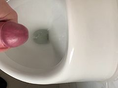 Cum in Public toilet Cumshot big cock