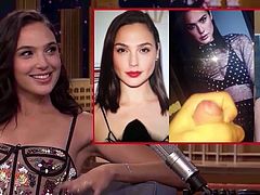 Gal Gadot encouragement reacts to dicks and cum tributes