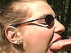 Enjoy this horny dirty and very ugly russian slut Oral Amber with some dry cum in her mouth from last month . Enjoy this hot Outdoor scene