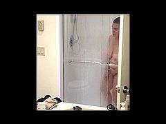 wife masturbates in shower