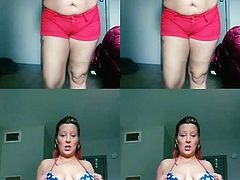 Thick sexy white girl dancing Big BOOBS MOM