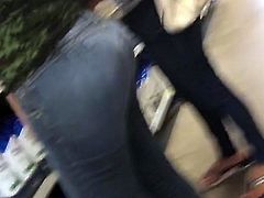LATINA WITH HUGE AND HARD ASS IN JEANS 2