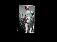 Camren Bicondova's backside cum tribute 3 (anaglyph 3D)