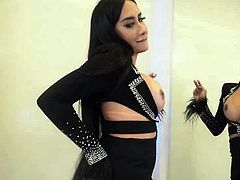 Trans lady barebacked by big black cock