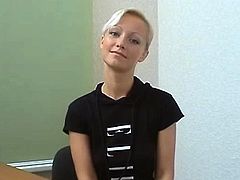 Sex-starved russian girlie Ester gets the pole