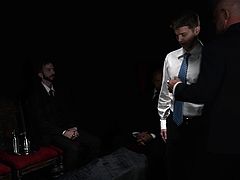 MasonicBoys Three hot DILFs in suits ritually fuck Sage Roux