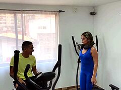 Stranger pounds me in gym! Dani Clark, Melanie Caceres -