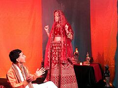 Young Hindu man enjoys and uses his penis