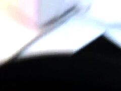 Urine fetish brunette teenie toying with both holes