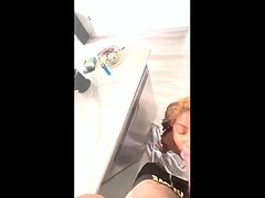 Amateur blonde girlfriend homemade blowjob and handjob