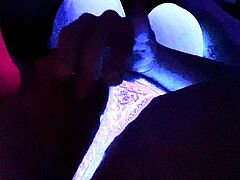Solo toying her pussy and masturbating